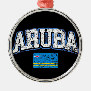 Adorno Metálico Bandera de Aruba