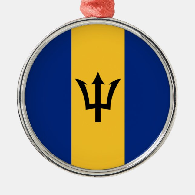 Adorno Metálico Bandera de Barbados (Barbados) (Bajan) (Frente)