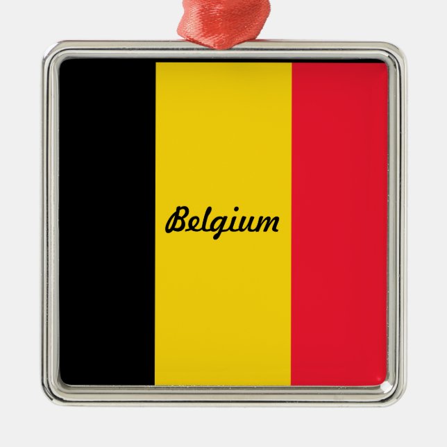 Adorno Metálico Bandera de Bélgica (Frente)