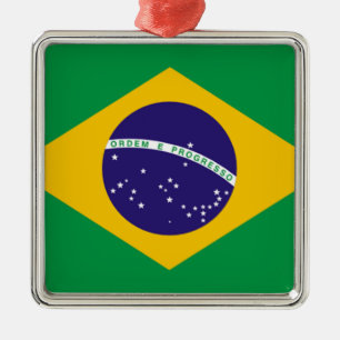Adorno Metálico Bandera de Brasil