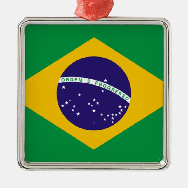 Adorno Metálico Bandera de Brasil (Frente)