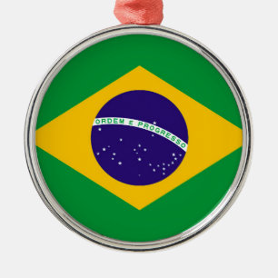 Adorno Metálico Bandera de Brasil