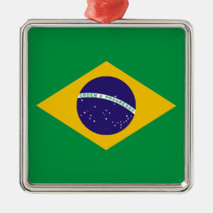 Adorno Metálico Bandera de Brasil