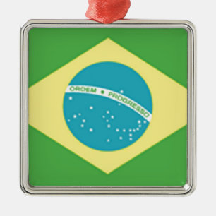 Adorno Metálico Bandera de Brasil