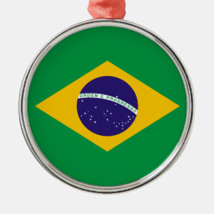 Adorno Metálico Bandera de Brasil