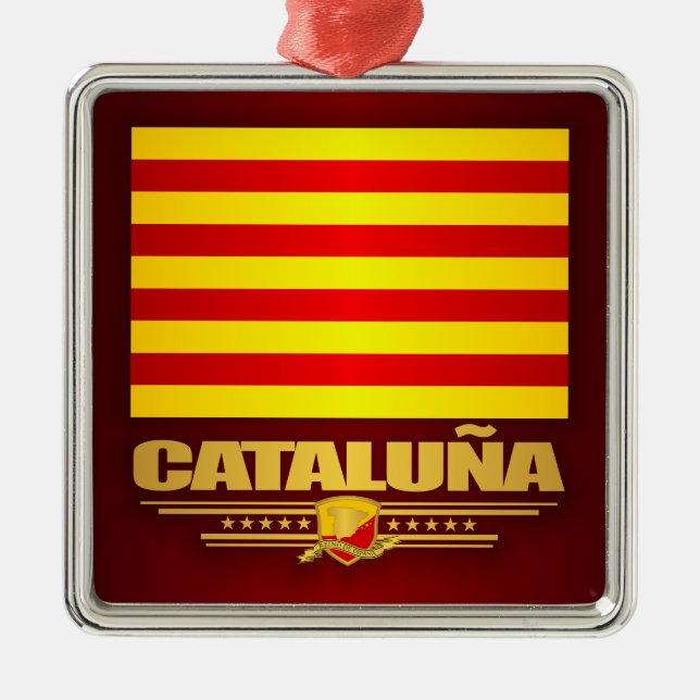 Adorno Metálico Bandera de Cataluna (Cataluña) (Frente)