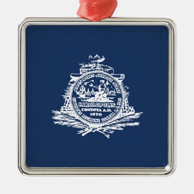 Adorno Metálico Bandera de Charleston (Carolina del Sur) (Frente)