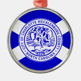 Adorno Metálico Bandera de Charlotte (Carolina del Norte)