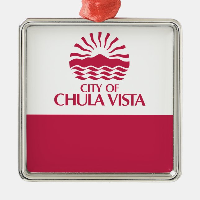 Adorno Metálico Bandera de Chula Vista (California) (Frente)