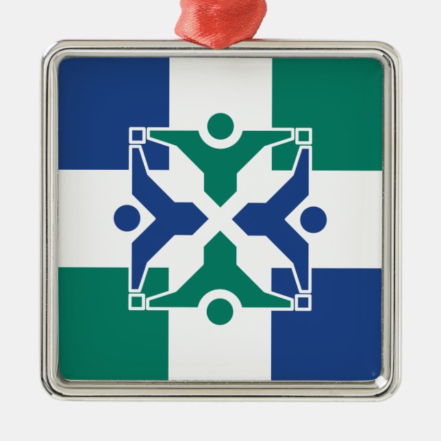 Adorno Metálico Bandera de Columbia (Missouri) (Frente)