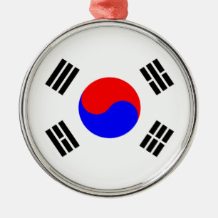 Adorno Metálico Bandera de Corea del Sur