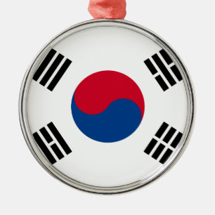 Adorno Metálico Bandera de Corea del Sur