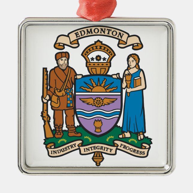 Adorno Metálico Bandera de Edmonton (Alberta, Canadá) (Frente)
