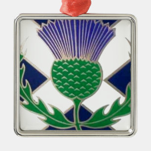 Adorno Metálico Bandera de Escocia y del cardo