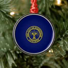 Adorno Metálico Bandera de Evansville (Indiana)