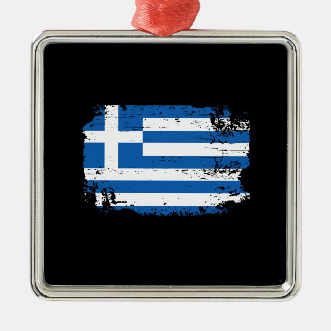 Adorno Metálico Bandera de Grecia (Frente)