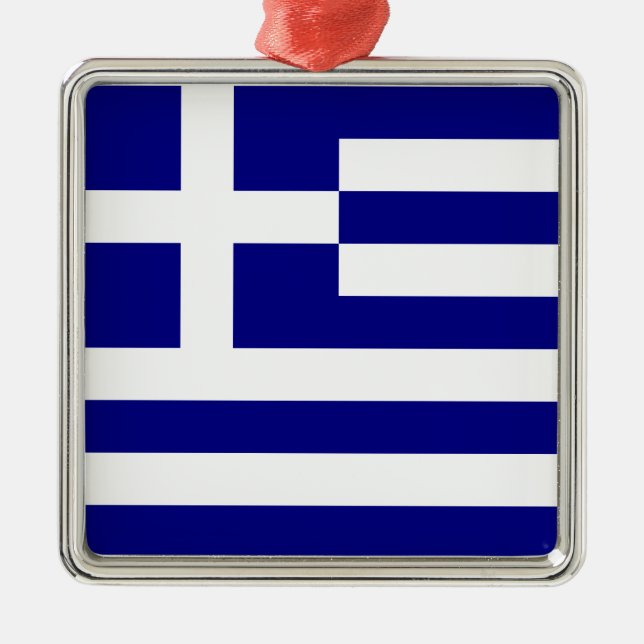 Adorno Metálico Bandera de Grecia (Frente)