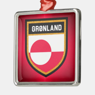 Adorno Metálico Bandera de Groenlandia