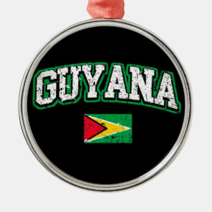 Adorno Metálico Bandera de Guyana