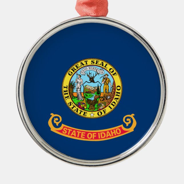 Adorno Metálico Bandera de Idaho, estado de Gem, Estados Unidos (Frente)