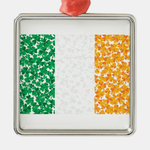 Adorno Metálico Bandera de Irlanda Shamrock