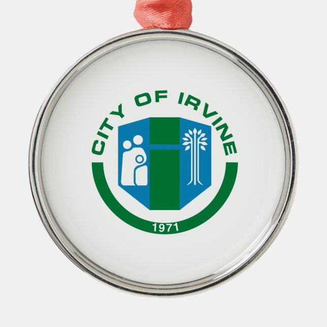 Adorno Metálico Bandera de Irvine (California) (Frente)