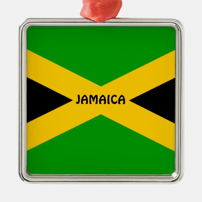 Adorno Metálico Bandera de Jamaica (Frente)