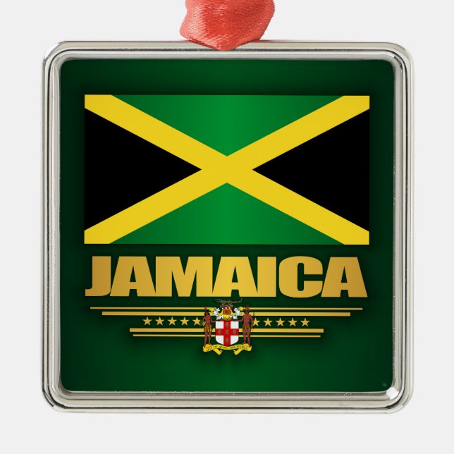 Adorno Metálico Bandera de Jamaica (Frente)
