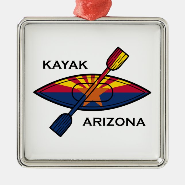 Adorno Metálico Bandera de Kayak Arizona (Frente)