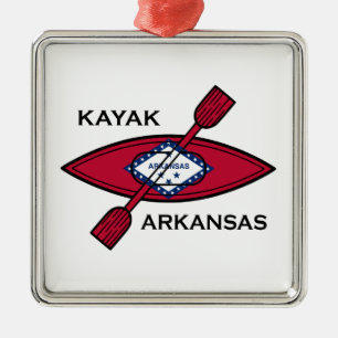 Adorno Metálico Bandera de Kayak Arkansas