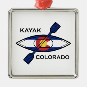 Adorno Metálico Bandera de Kayak Colorado