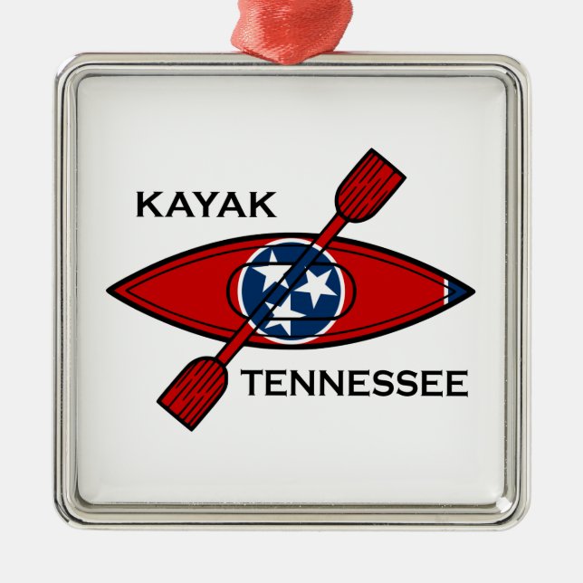 Adorno Metálico Bandera de Kayak Tennessee (Frente)