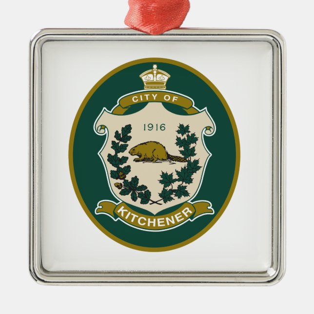 Adorno Metálico Bandera de Kitchener (Ontario, Canadá) (Frente)