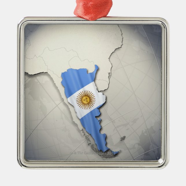 Adorno Metálico Bandera de la Argentina (Frente)