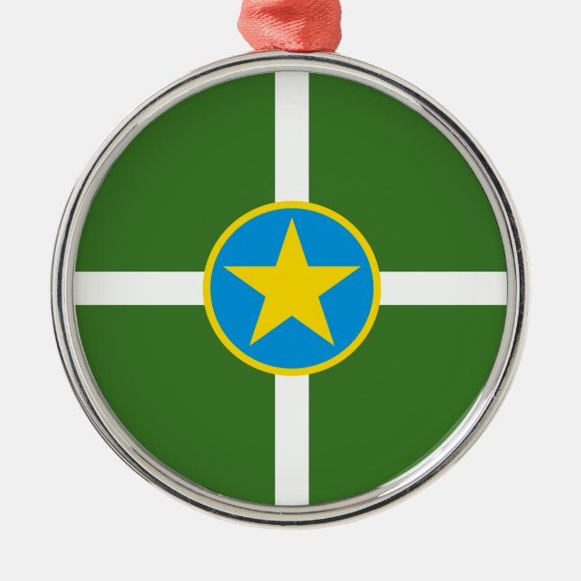 Adorno Metálico Bandera de la ciudad de Jackson (Mississippi) Orna (Frente)