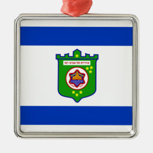 Adorno Metálico Bandera de la ciudad de Tel Aviv (Israel)