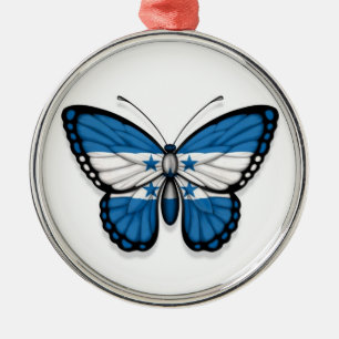 Adorno Metálico Bandera de la mariposa de Honduras