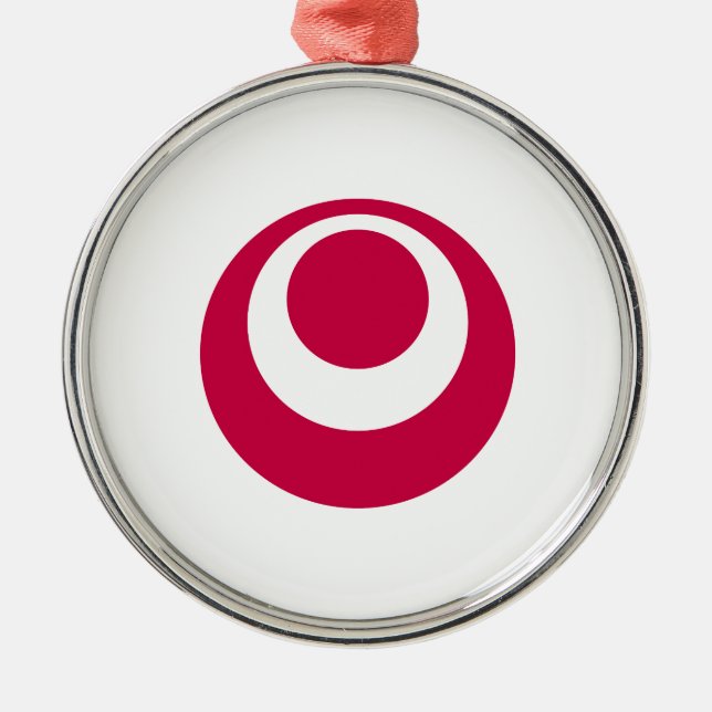 Adorno Metálico Bandera de la prefectura de Okinawa, Japón (Frente)