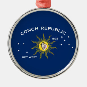Adorno Metálico Bandera de la República de Conch Key West Florida