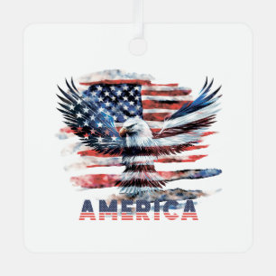 Adorno Metálico Bandera de los Estados Unidos. América