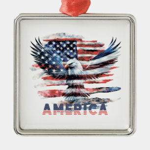 Adorno Metálico Bandera de los Estados Unidos. América