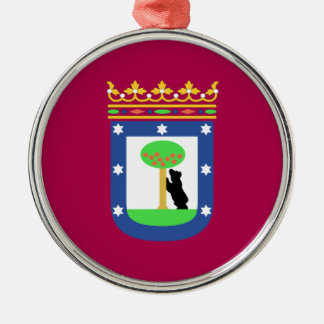 Adorno Metálico Bandera de Madrid España (ciudad)