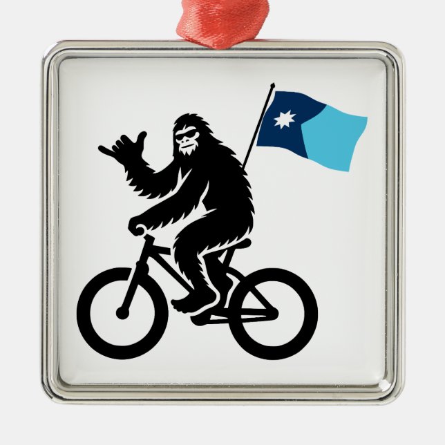 Adorno Metálico Bandera de Minnesota para ciclismo de pie gigante (Frente)