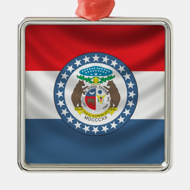 Adorno Metálico Bandera de Missouri (Frente)