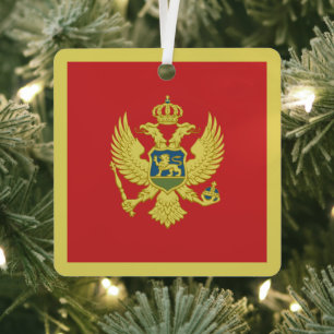 Adorno Metálico Bandera de Montenegro
