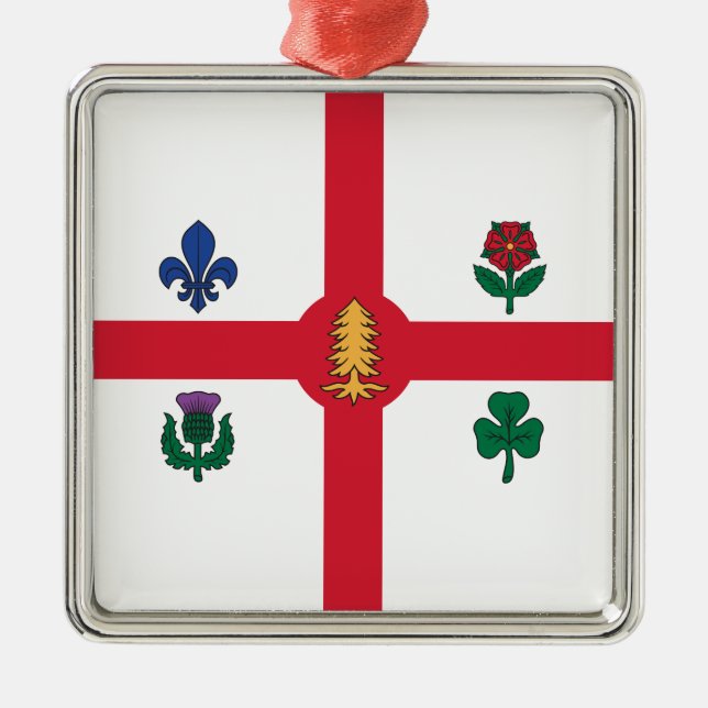 Adorno Metálico Bandera de Montreal (Quebec, Canadá) (Frente)