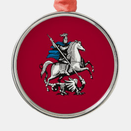 Adorno Metálico Bandera de Moscú (Capital de Rusia)