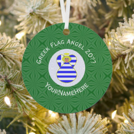 Adorno Metálico Bandera de Navidades griegos de ángel rubio person