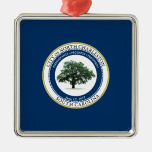 Adorno Metálico Bandera de North Charleston (Carolina del Sur)