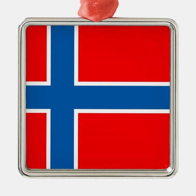Adorno Metálico Bandera de Noruega (Frente)